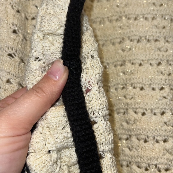 Ruffled Shimmery Knit Cardigan - Picture 5 of 6